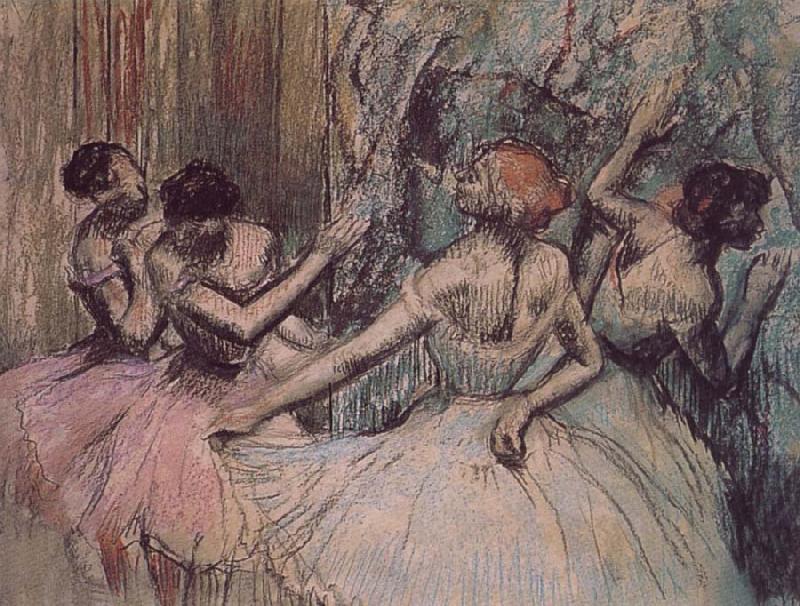 Dance behind the curtain, Edgar Degas